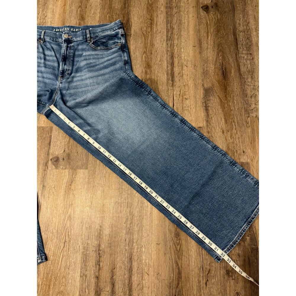 American Eagle Women’s Curvy Super High Rise Baggy Straight Jeans Size 18 - Picture 10 of 10